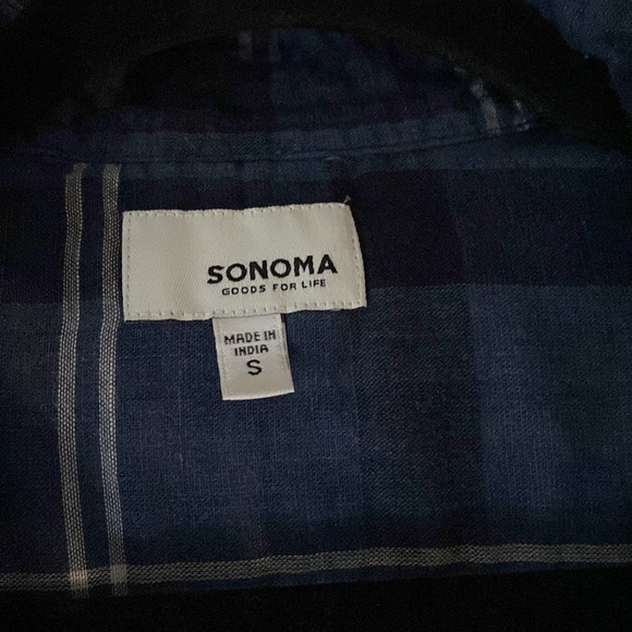 Sonoma t shirt buttons casual elegant blue - Picture 2 of 5